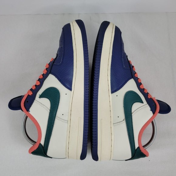 Nike by You Air Force 1 Low ID Men's Blue/Orange-Green CT7875-994 US Size 8 - Picture 6 of 8